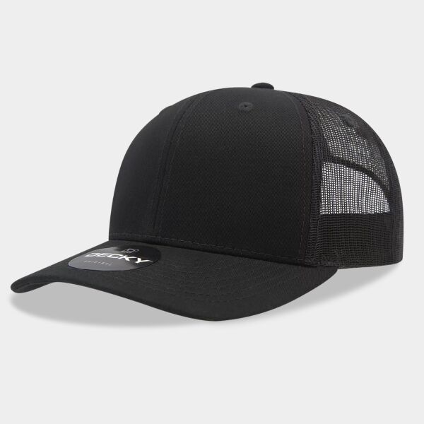 6 Panel Mid Profile Structured Cotton/Poly Blend Trucker Thumbnail