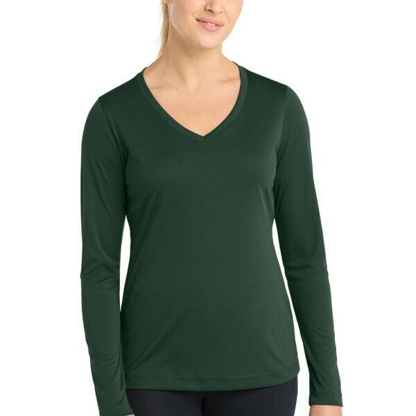Ladies Long Sleeve PosiCharge ® Competitor V Neck Tee CLOSEOUT Thumbnail