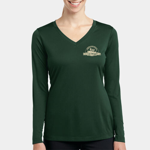 Ladies Long Sleeve PosiCharge ® Competitor V Neck Tee CLOSEOUT Thumbnail